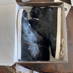 Paola Camo booties from Nordstrom